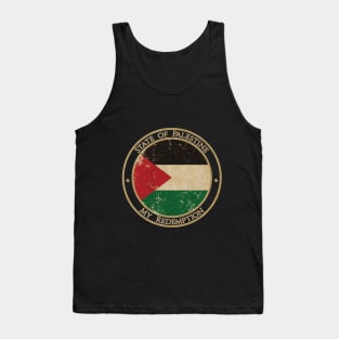 Vintage State of Palestine Asia Asian Flag Tank Top